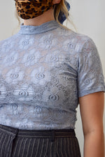 Lilac Lace Mock Neck