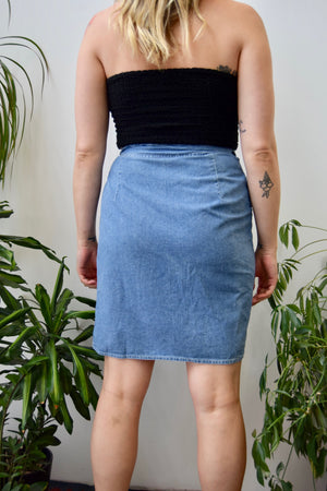 Nineties Denim Wrap Skirt