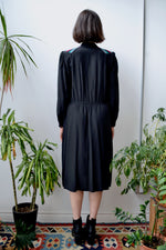 Black Silk Eighties Dress