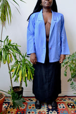 Raw Silk Periwinkle Blazer