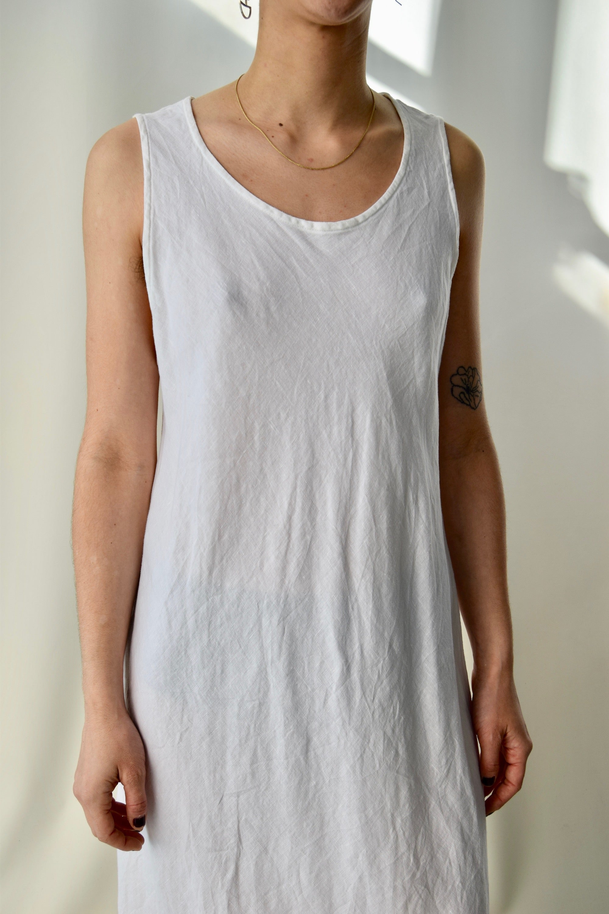 cut loose tank dress Cut Loose Linen Combo A-line Tank Dress
