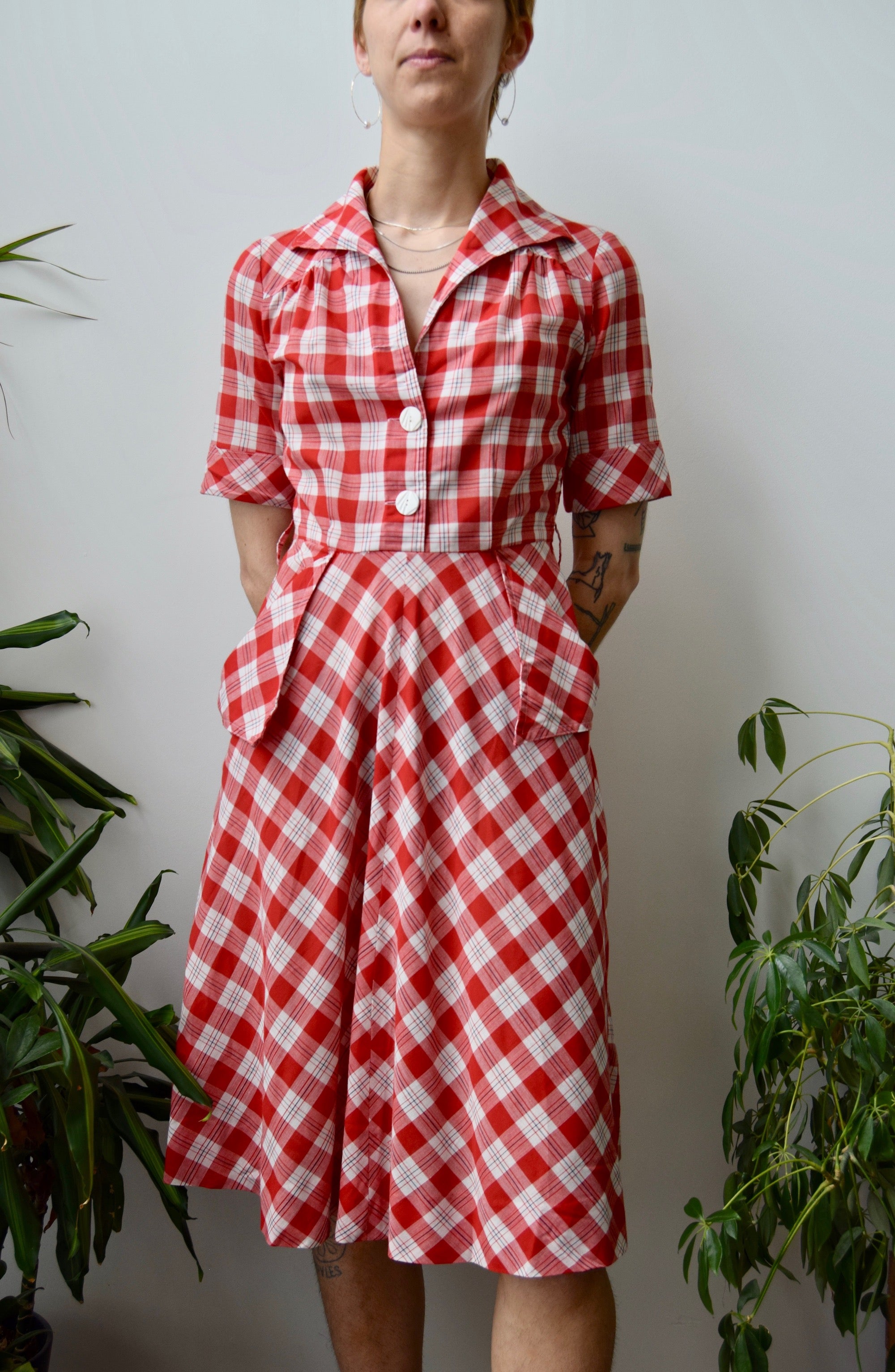 Seventies Plaid House Dress