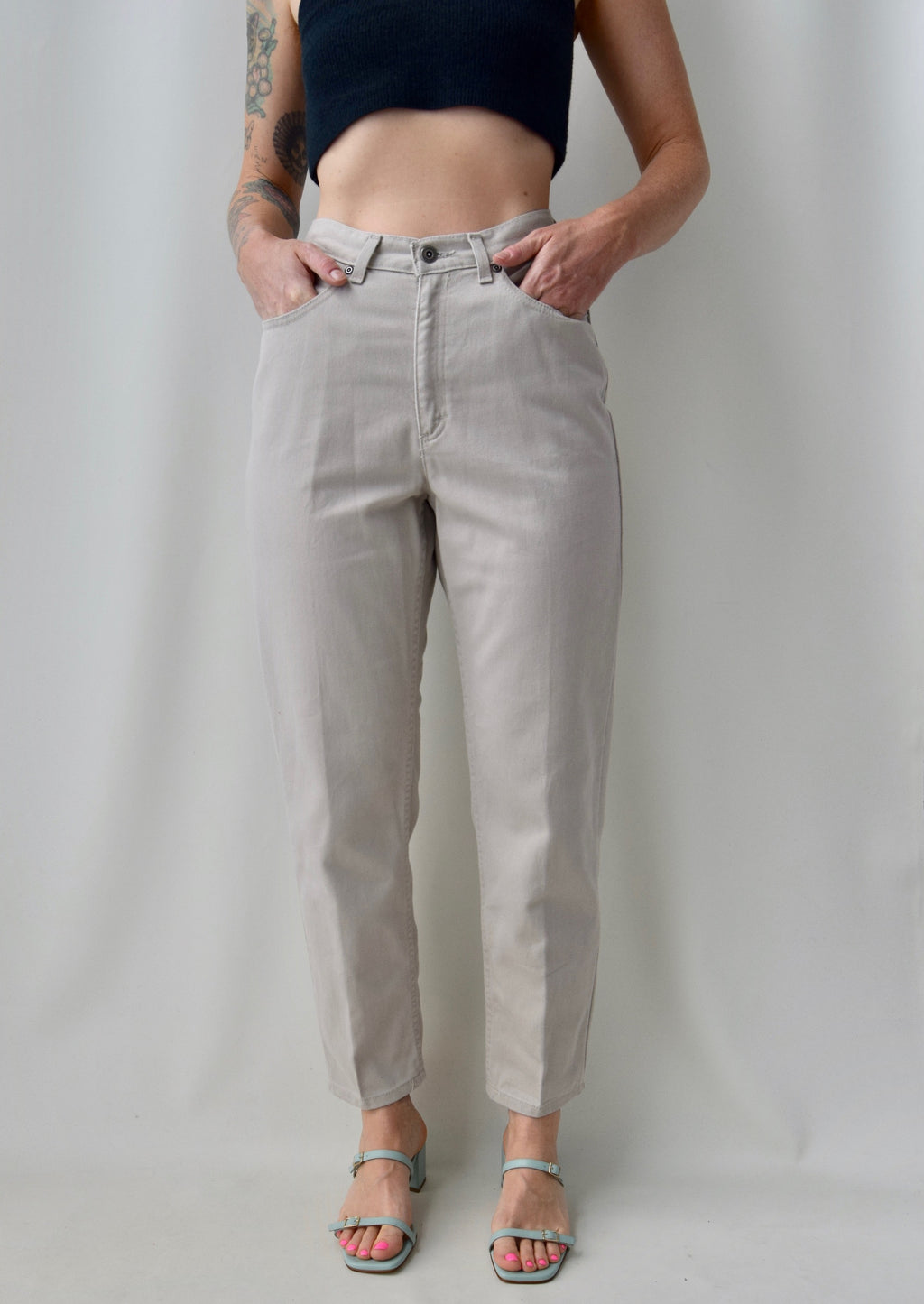 Liz Claiborne Beige Mom Jeans