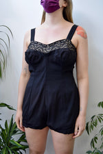 Fifties Black Lace Swimsuit