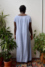 Gentle Blue Linen Dress