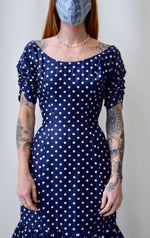 Vintage Silk Polka Dot Dress