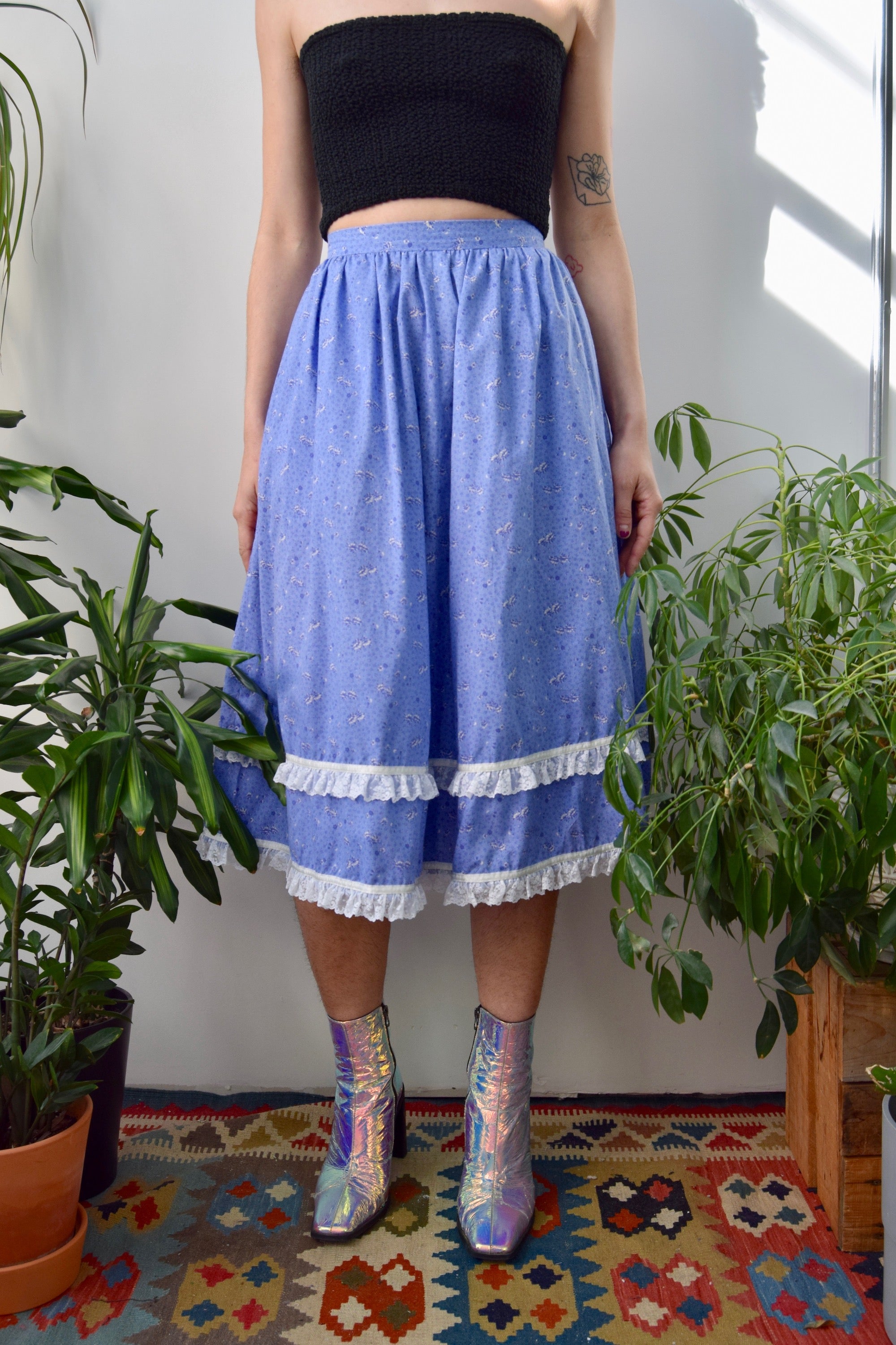 Cornflower Floral Prairie Skirt