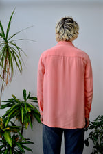 Silk Salmon Button Up