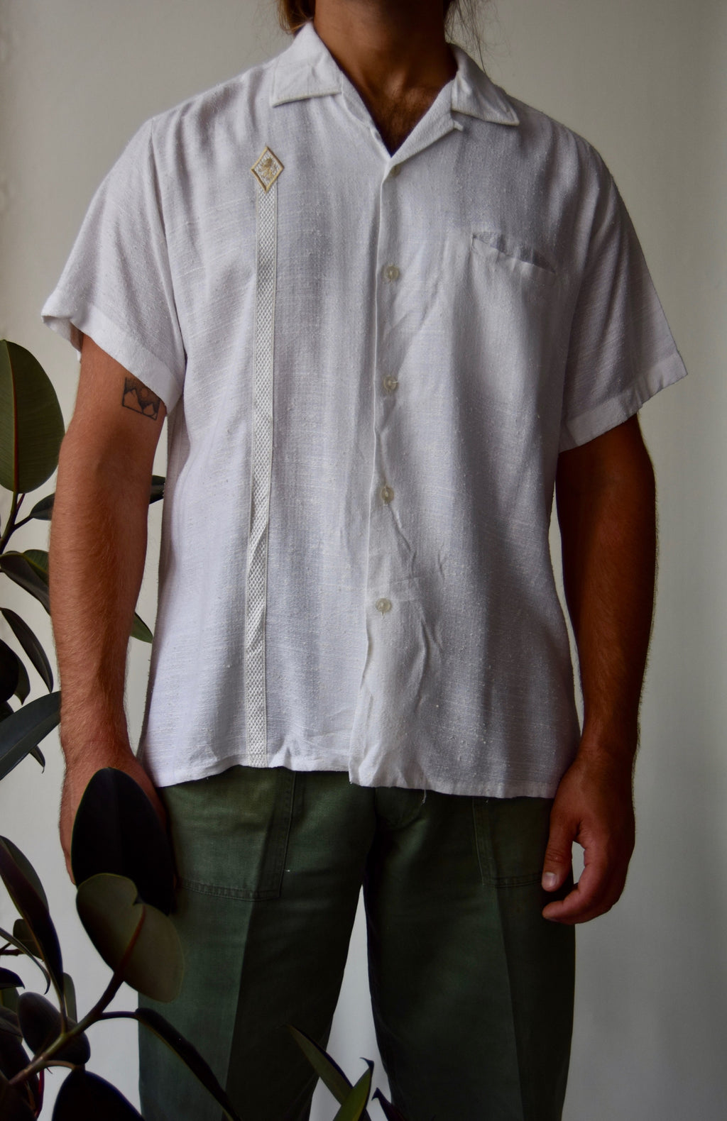 Vintage Da Vinci California Ivory Sport Shirt