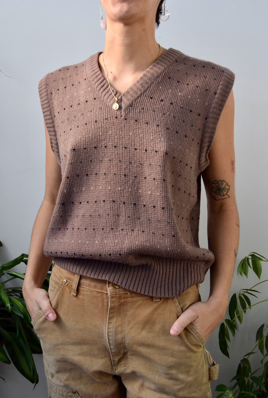 Seventies Mauve Sweater Vest