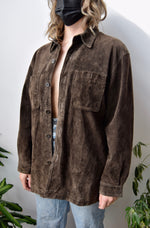 Dark Brown Suede Shacket