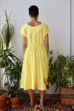 Eighties Daffodil Cotton Day Dress