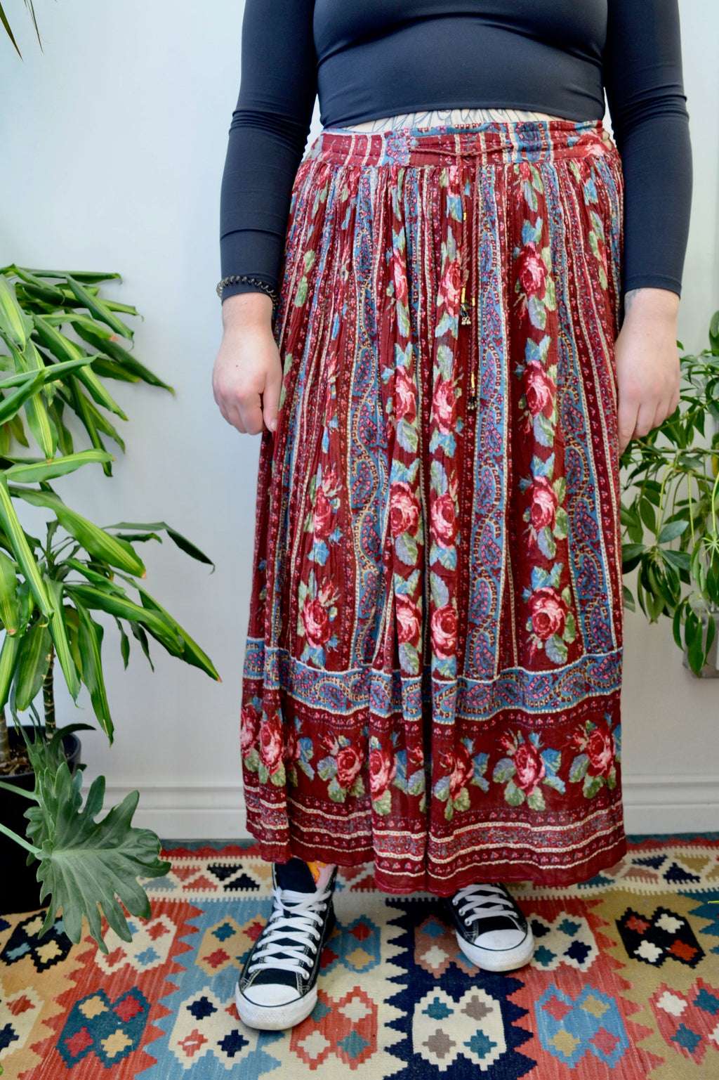 Indian Cotton Scrunch Skirt