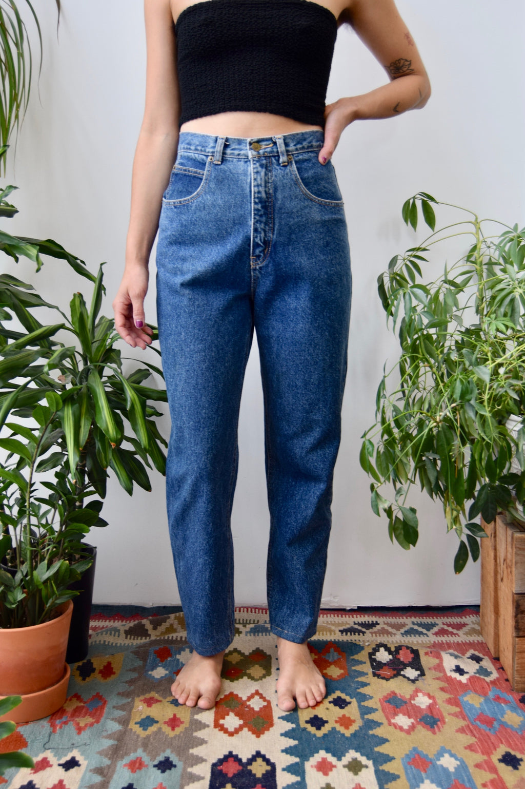 Alfred Sung Mid Wash Jeans