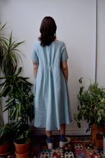 Seafoam Linen Market Dress