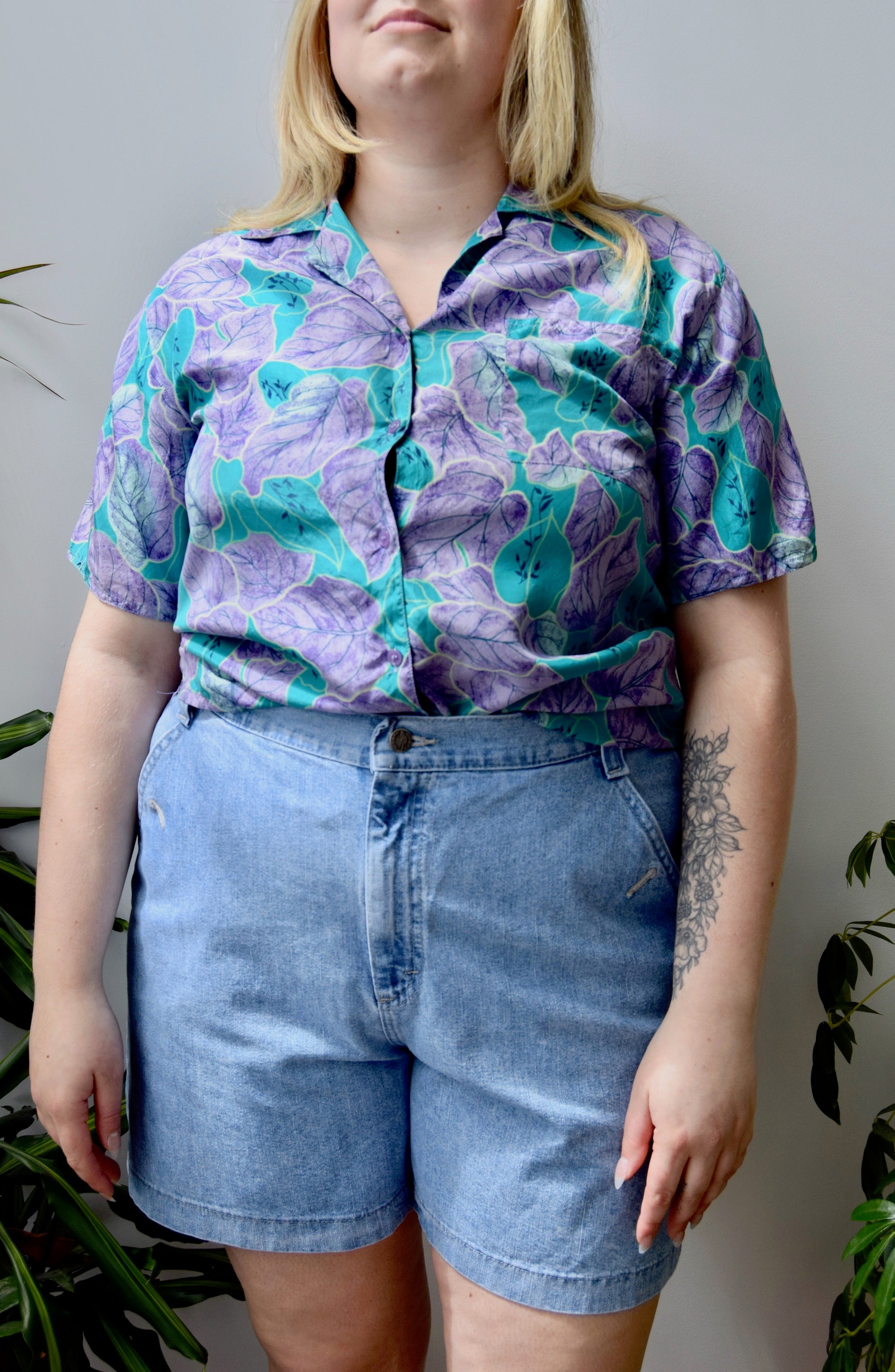 Plant Parent Silk Button Up