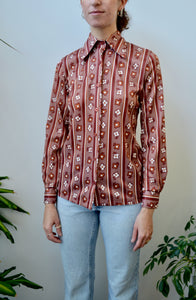 Sixties Polyester Button Up