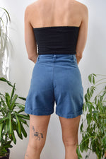 Indigo Ramie Cotton Trouser Shorts