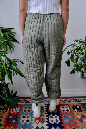 Grey Quilted Liner Pants