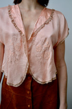 Embroidered Vintage Bed Jacket