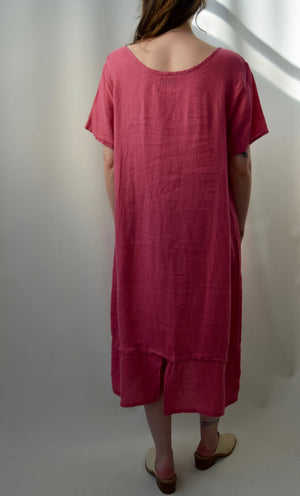 Millenial Pink "Flax" Linen Dress