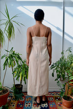 Peach Embroidered Silk Slip