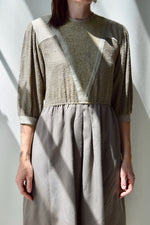 Textured Neutral Day Dress