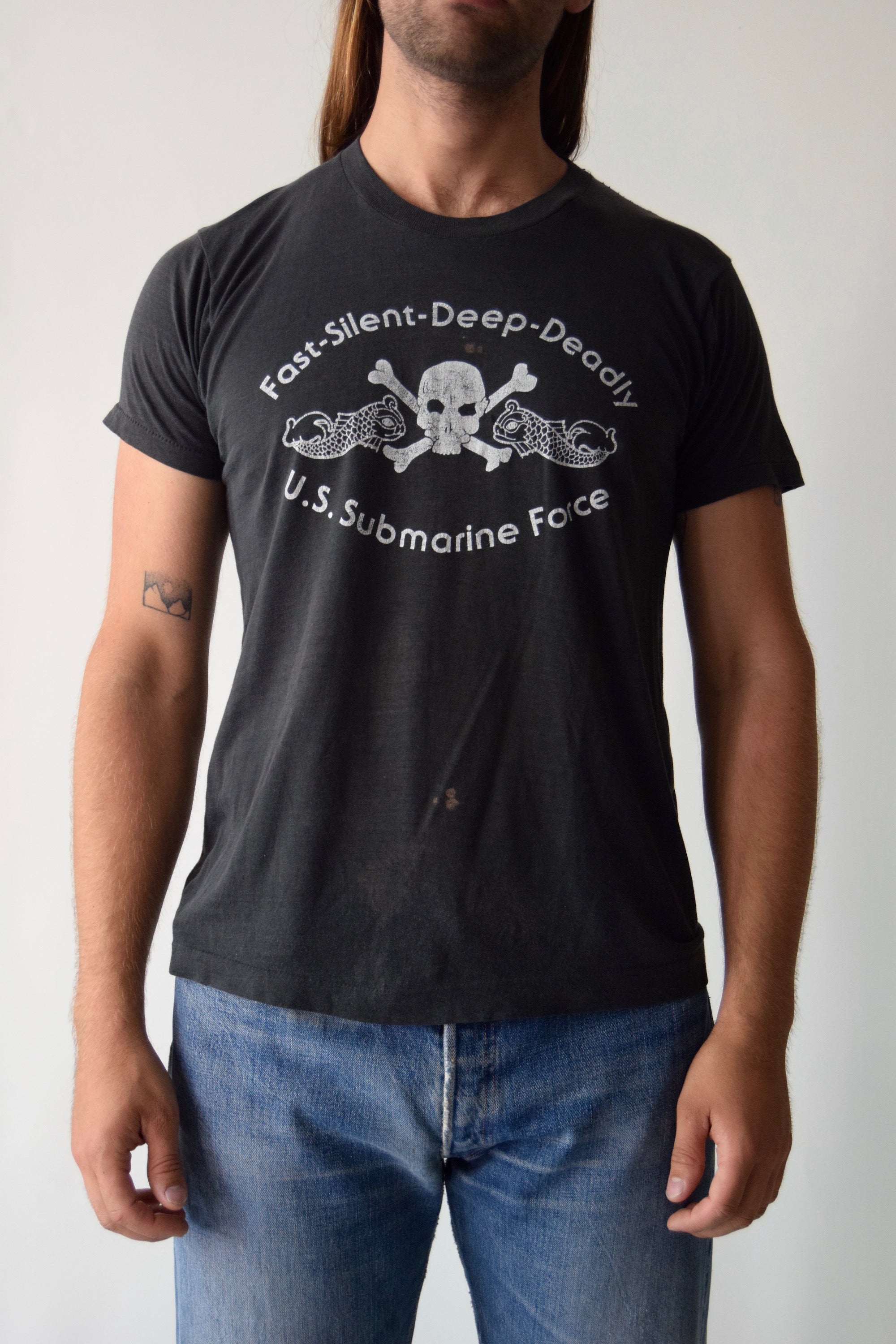 Vintage U.S. Submarine Force Skull & Bones T-Shirt