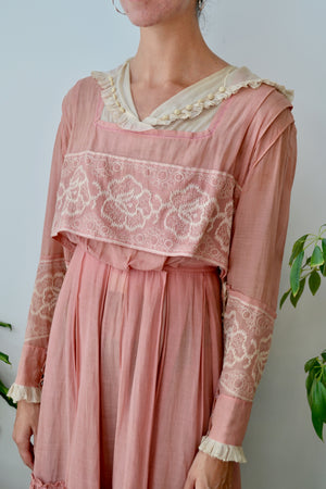 Dusty Rose Edwardian Muslin Day Dress