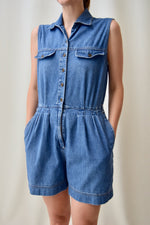 Medium Wash Denim Romper