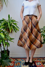 Plaid Midi Skirt