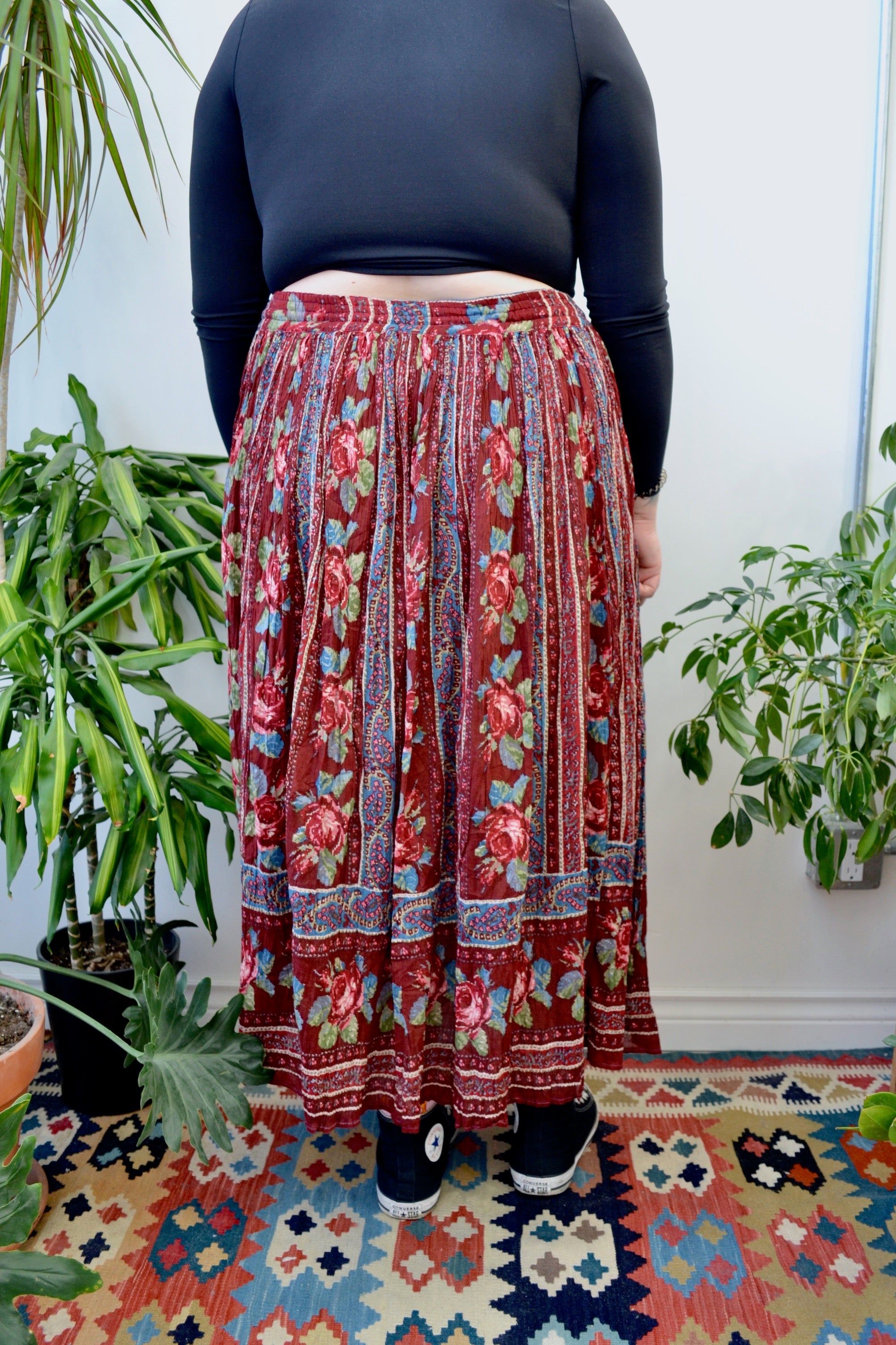 Indian Cotton Scrunch Skirt