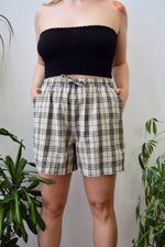 Plaid Linen Picnic Shorts