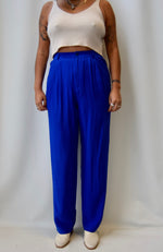Cobalt Silk Pants