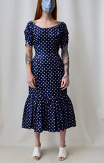 Vintage Silk Polka Dot Dress