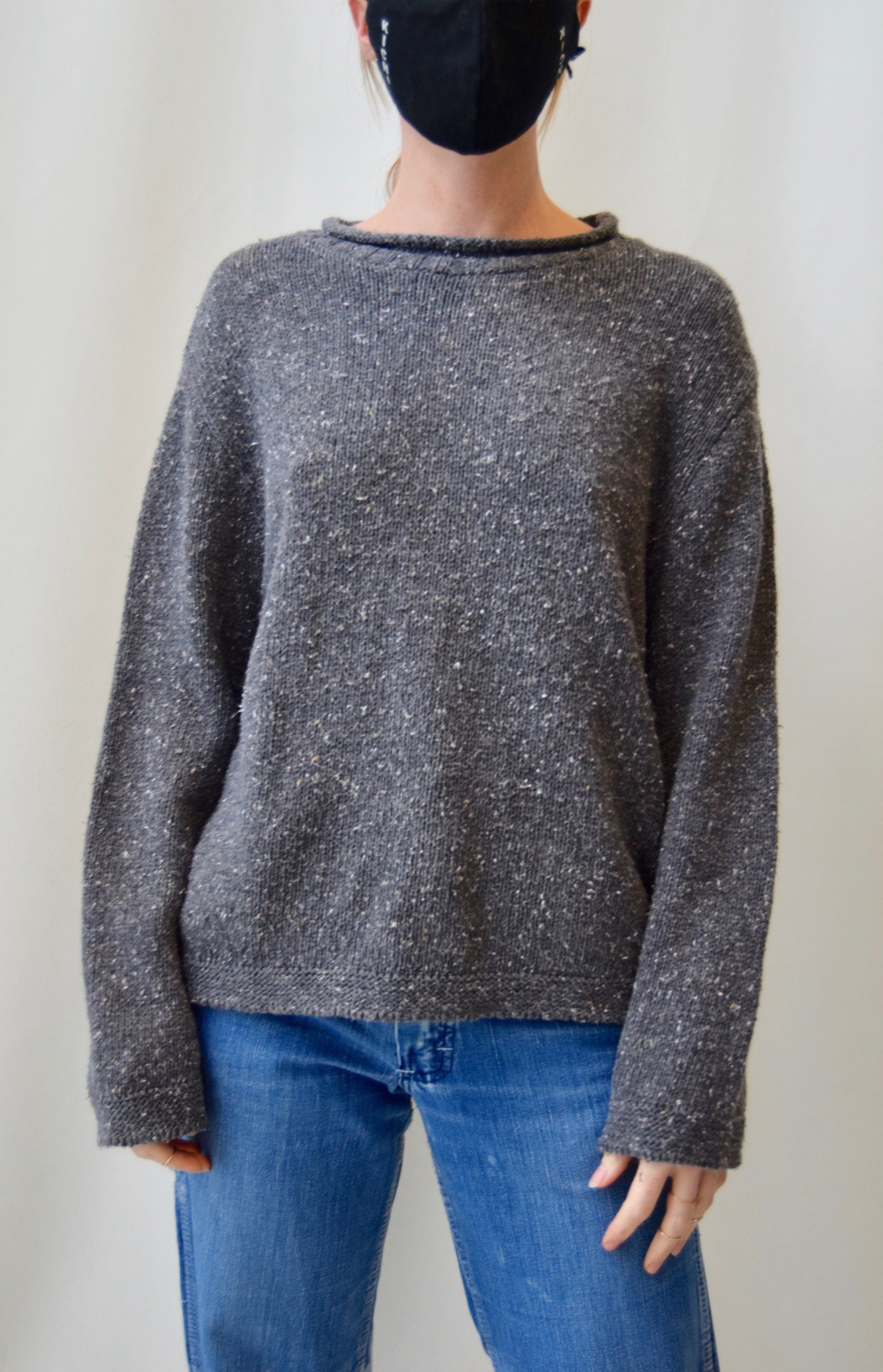 Speckled Grey Cotton Pullover