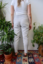 Seersucker Cotton Cigarette Pants