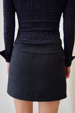 Wool Cargo Wrap Skirt