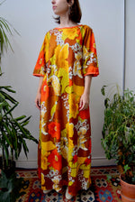 Raglan Sleeve Hawaiian Dress