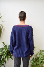 Navy Collegiate Cotton Sweater