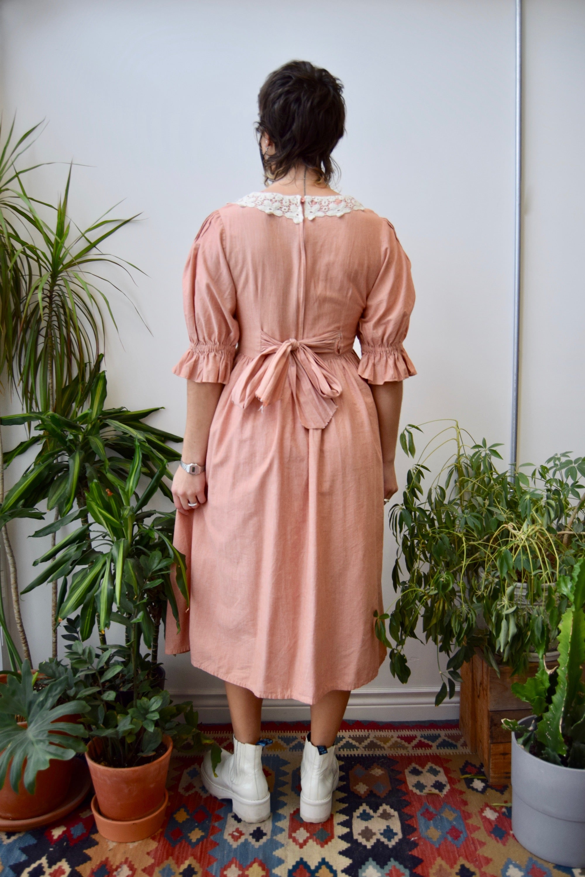 Peach Milkmaid Dress – Community Thrift and Vintage