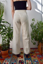 Seventies Cream Cotton Trousers