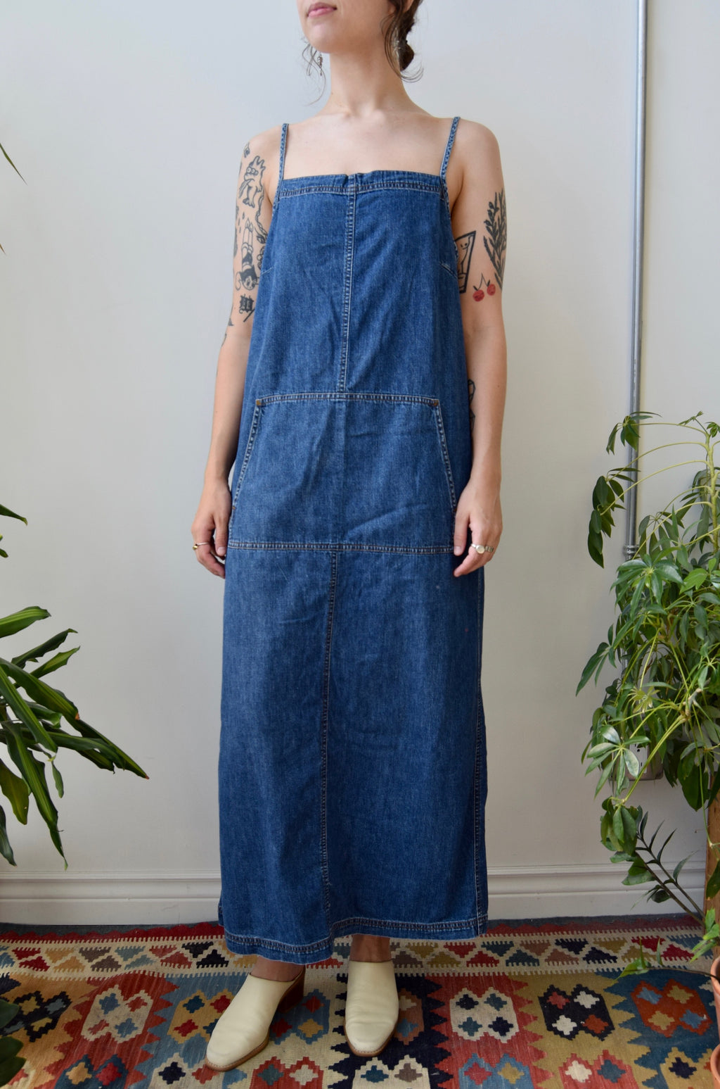 Low Back Denim Dress