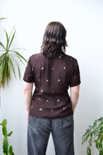 Nineties Embroidered Silk Blouse