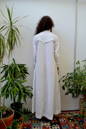 Antique Edwardian Soutache Embroidered Nightgown