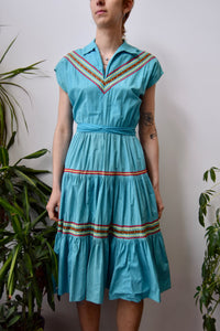 Vintage Cotton Western Patio Dress