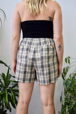 Plaid Linen Picnic Shorts