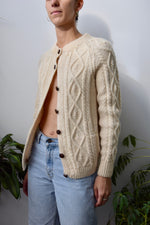 Classic Cream Irish Knit Cardigan