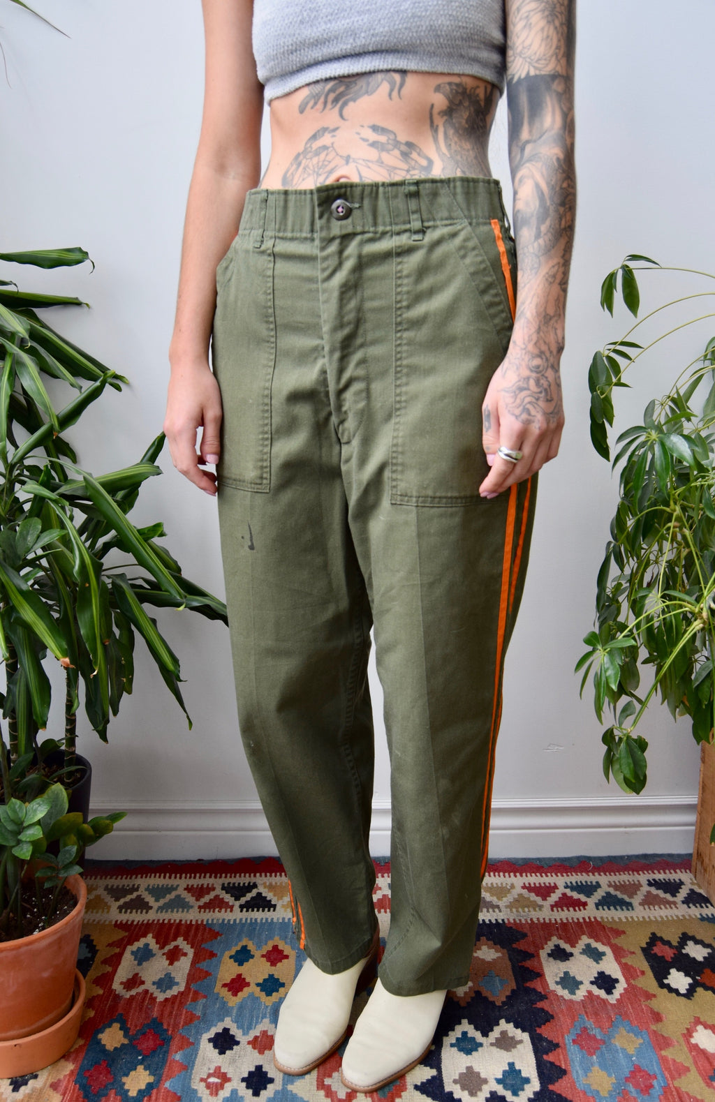 Orange Stripe Army Pants