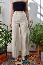 Seventies Cream Cotton Trousers
